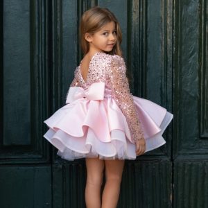 Abito in perline rosa