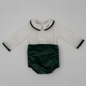 Completo in velluto verde bosco