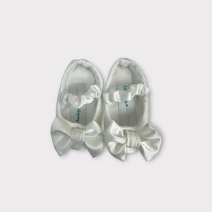 Ballerine in seta con fiocco