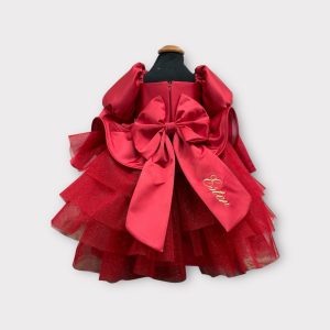 Abito in seta con balze