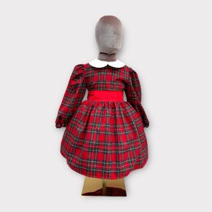 Abito in tartan rosso