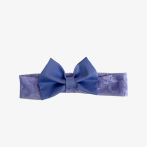 Fascia per capelli lilla in pizzo con fiocco