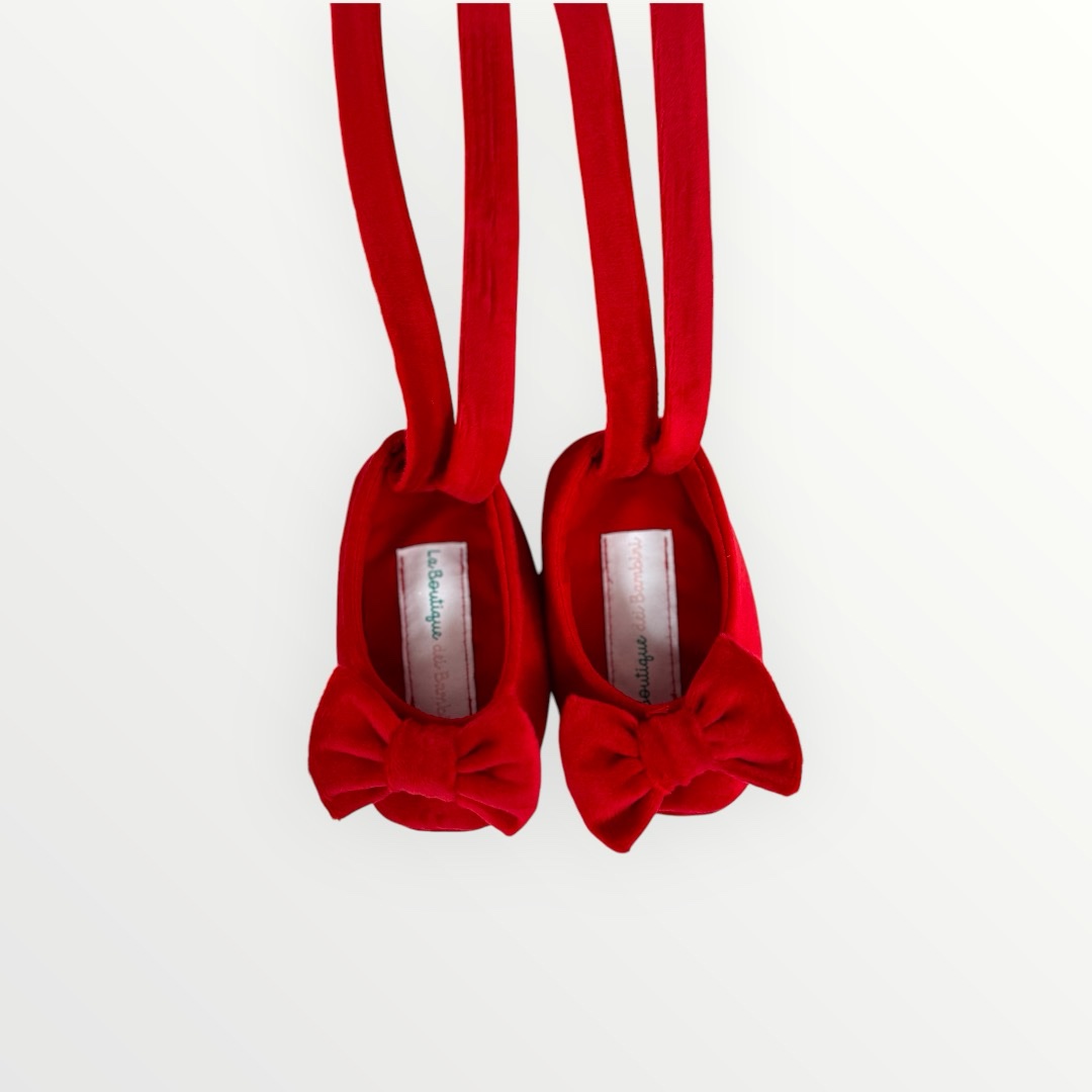 Ballerine in velluto rosse