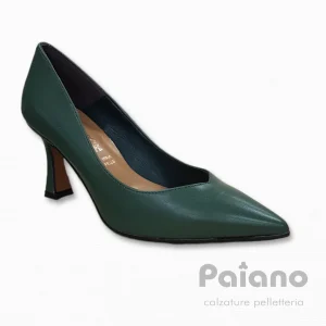 Decollete Inart Donna 3354 pelle verde tacco rocchetto a punta