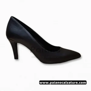 Decollete Inart 5000 pelle nero tacco basso a punta