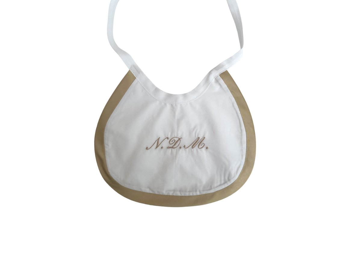 Bavetta in cotone con bordino in seta - immagine 2