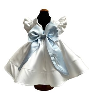 Abito scollo a fiore con manica