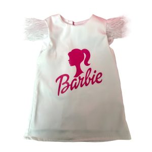 Abito in seta stampa Barbie