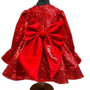 Abito paillettes  rosso