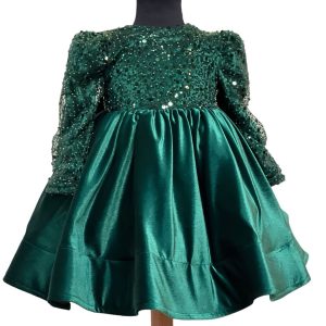 Abito corpino in perline e gonna in velvet