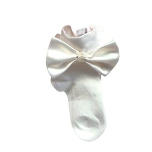 Calzino con fiocco in seta