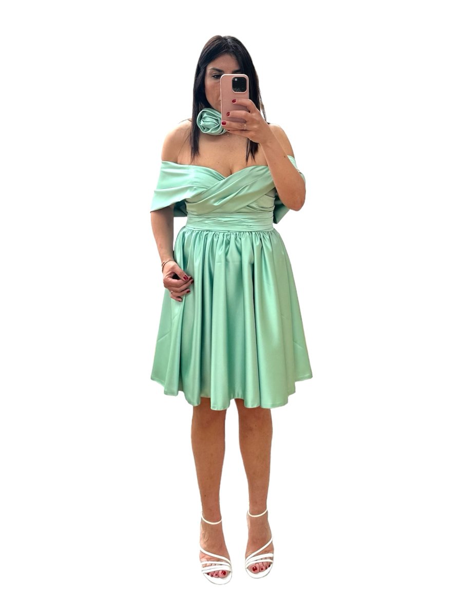 Abito in seta con corpino morbido