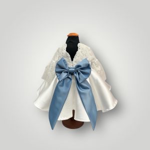 Abito grace manica a campana pizzo con perline