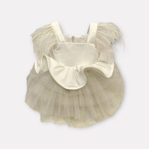 Abito balze tulle glitter