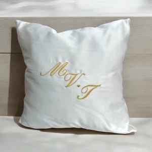 Cuscino sposa in seta personalizzato