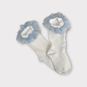 Calzini con rushes in organza