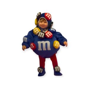 Pagliaccetto imbottito blu m&m