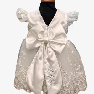 Abito in pizzo perline