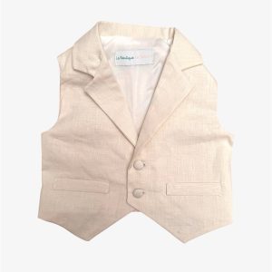 Panciotto in lino in burro