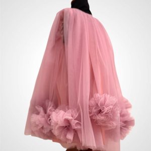 Abito pompon rosa antico