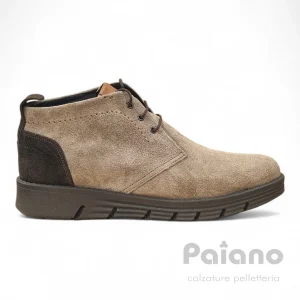 Polacchino 930 pelle camoscio taupe prodotto italiano