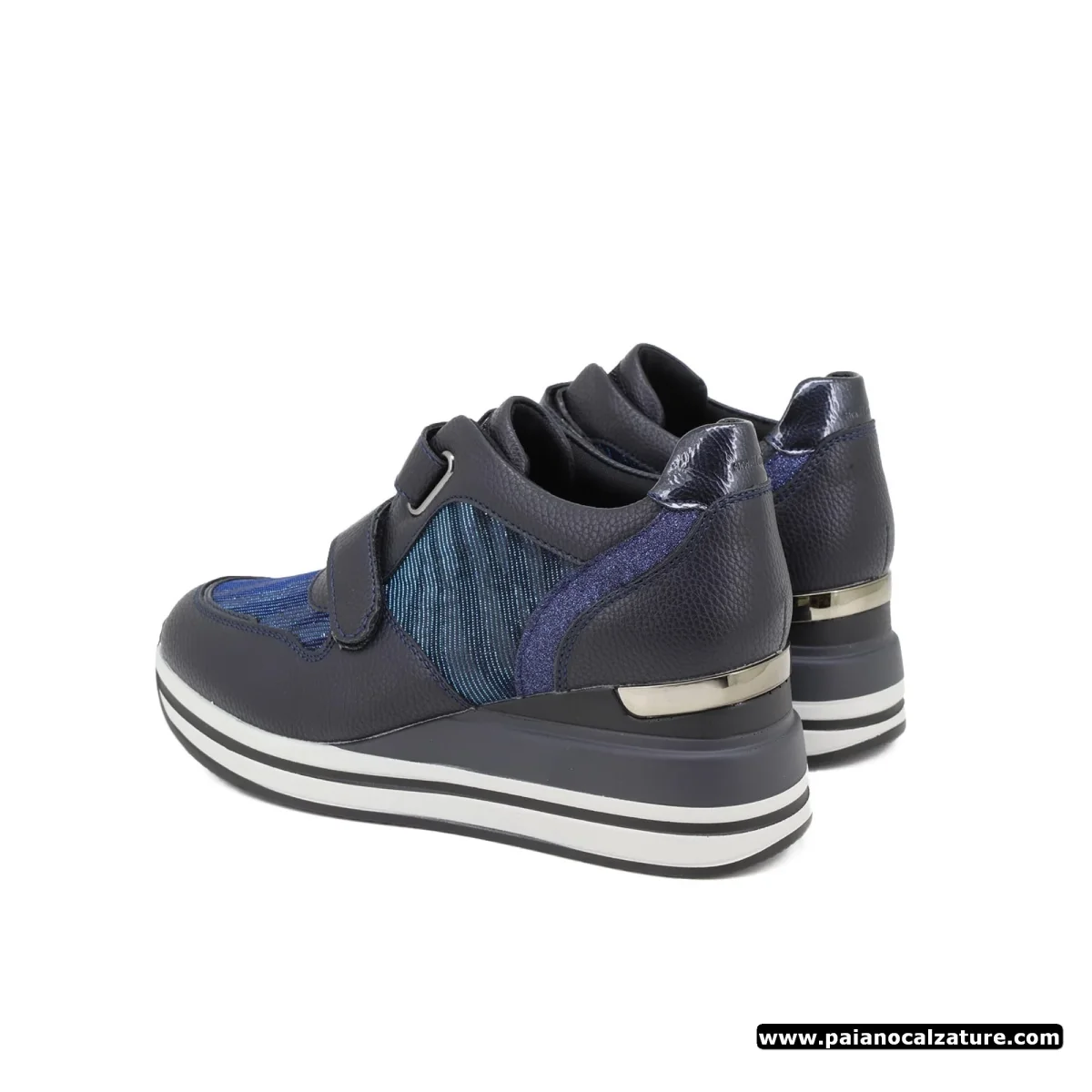 Sneakers Queen Helena x25-24 pelle blu glitter blu - immagine 6