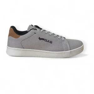 Sneakers Gas 614116 tessuto grigio riporto cuoio da uomo